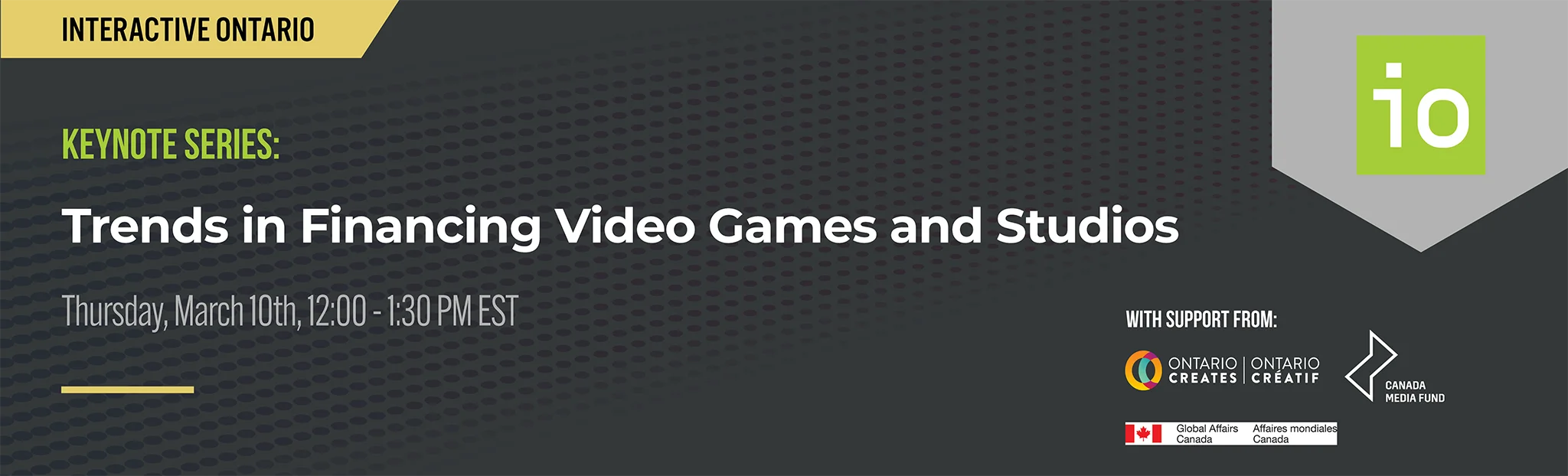 Keynote: Financing Video Games and Studios